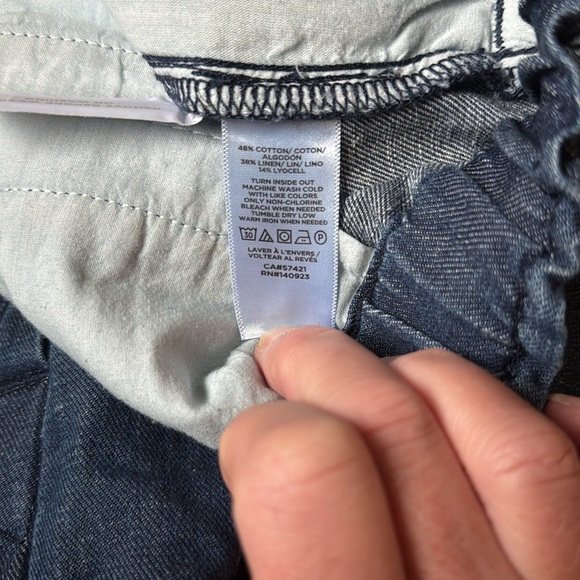 Loft Wide Leg Pull On Drawstring Pants Large - Picture 5 of 5